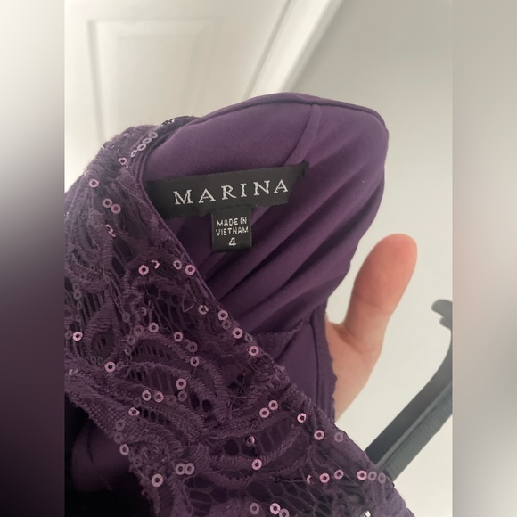 Marina Purple Sequined Long formal dress - Picture 4 of 4
